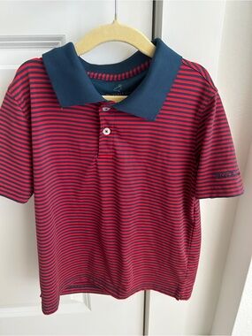 Boys Properly Tied Red & Blue Striped Polo size 6